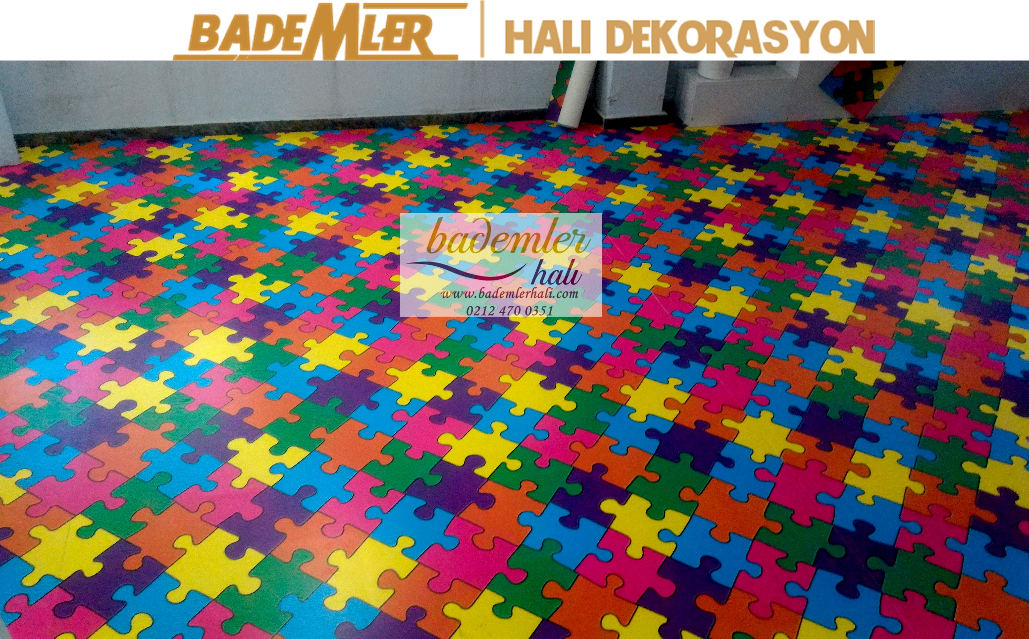 Renkli Mineflo Yer döşemesi Anaokulu Kreş Yer döşemesi Ofis zemin Kaplama Mineflo yer döşeme puzzle kreş mineflo